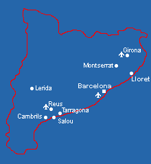 Kaartje Catalonië