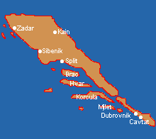 Kaartje Dalmatië