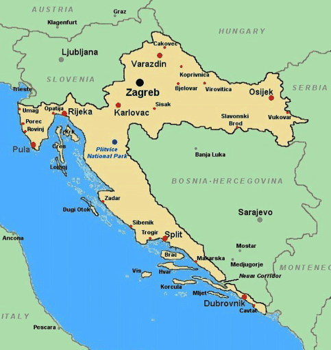 Kaartje Kroatië