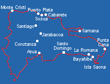 Kaartje Dominicaanse Republiek